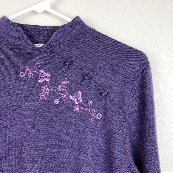 PENDLETON Merino Wool Floral Embroidered Top - Picture 6 of 8